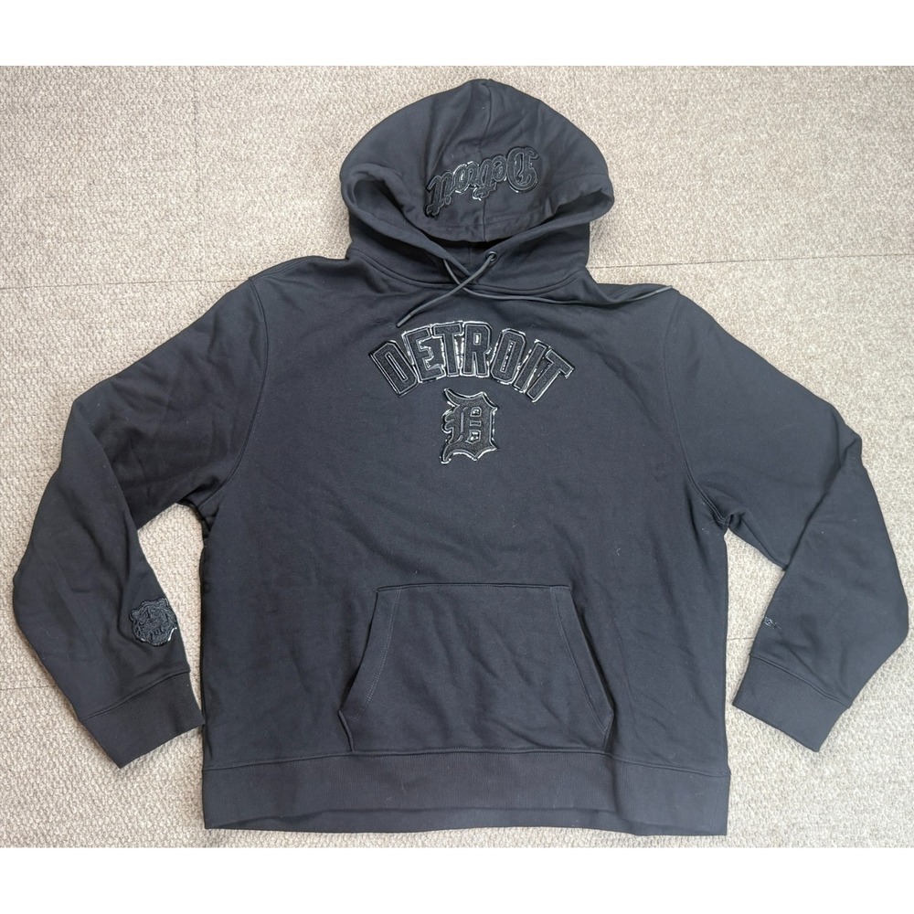 Pro Standard MLB Detroit Tigers Men's Black‎ Hoodie Size 2XL